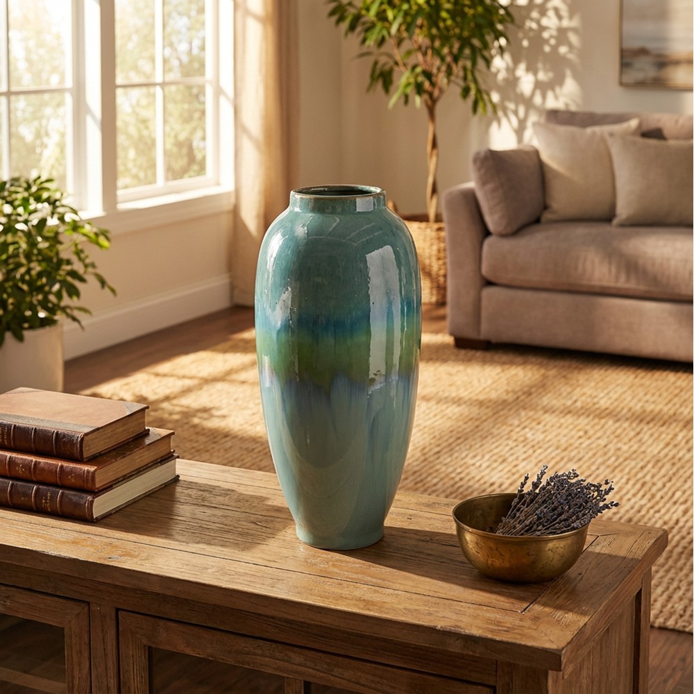 Reactive glaze vase 41cm