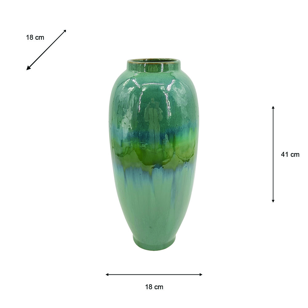 Reactive glaze vase 41cm