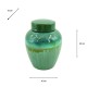 Reactive glaze lidded jar 19cm
