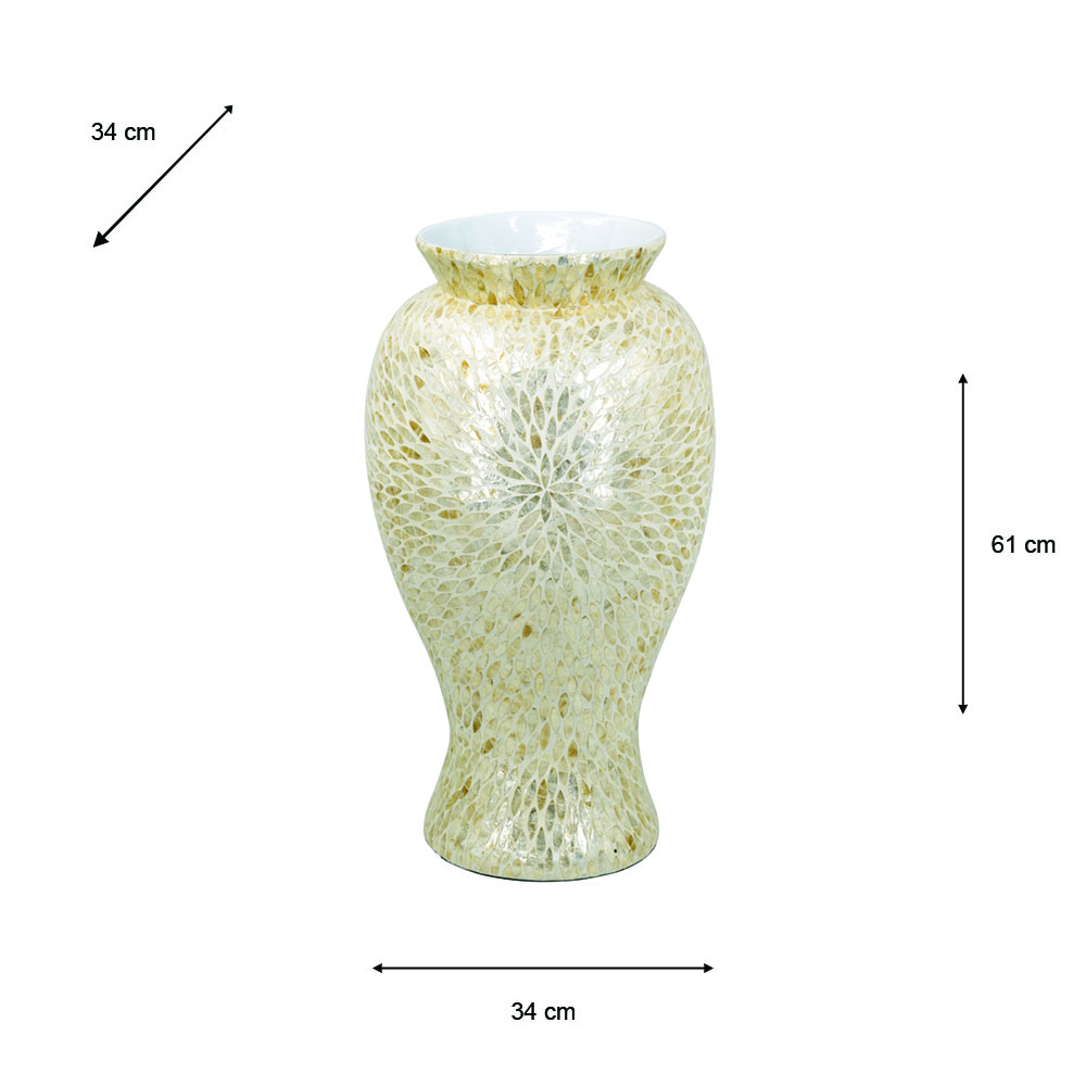 Capiz decorative vase 61cm
