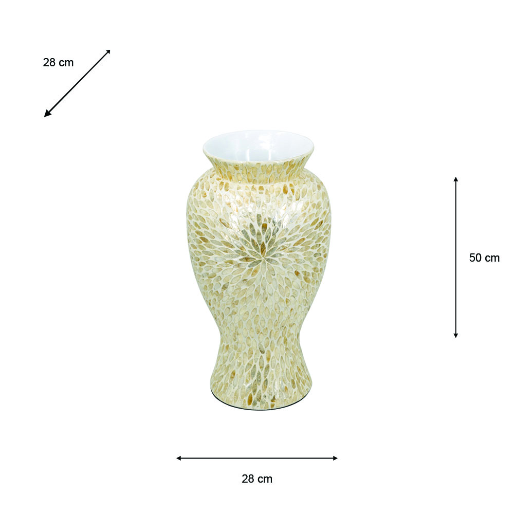 Capiz decorative vase 50cm