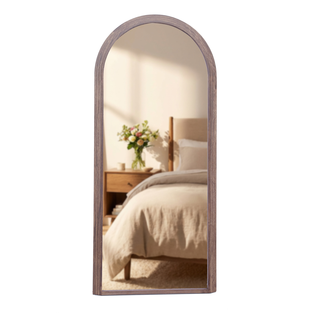 Stepped arched leaner mirror natural 80x180cm