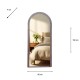 Stepped arched leaner mirror natural 80x180cm