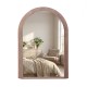 Stepped arched wall mirror natural 70x100cm