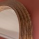 Stepped arched wall mirror natural 70x100cm