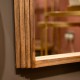 Stepped arched wall mirror natural 70x100cm