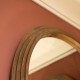 Stepped arched wall mirror natural 70x100cm