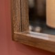 Stepped arched wall mirror natural 70x100cm