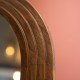 Stepped arched flr standing mirror nat 40x170