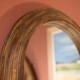 Stepped pill shape dressing mirror natural 45x150cm