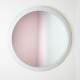 Stepped round wall mirror oyster 90x90cm