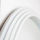Stepped round wall mirror oyster 90x90cm