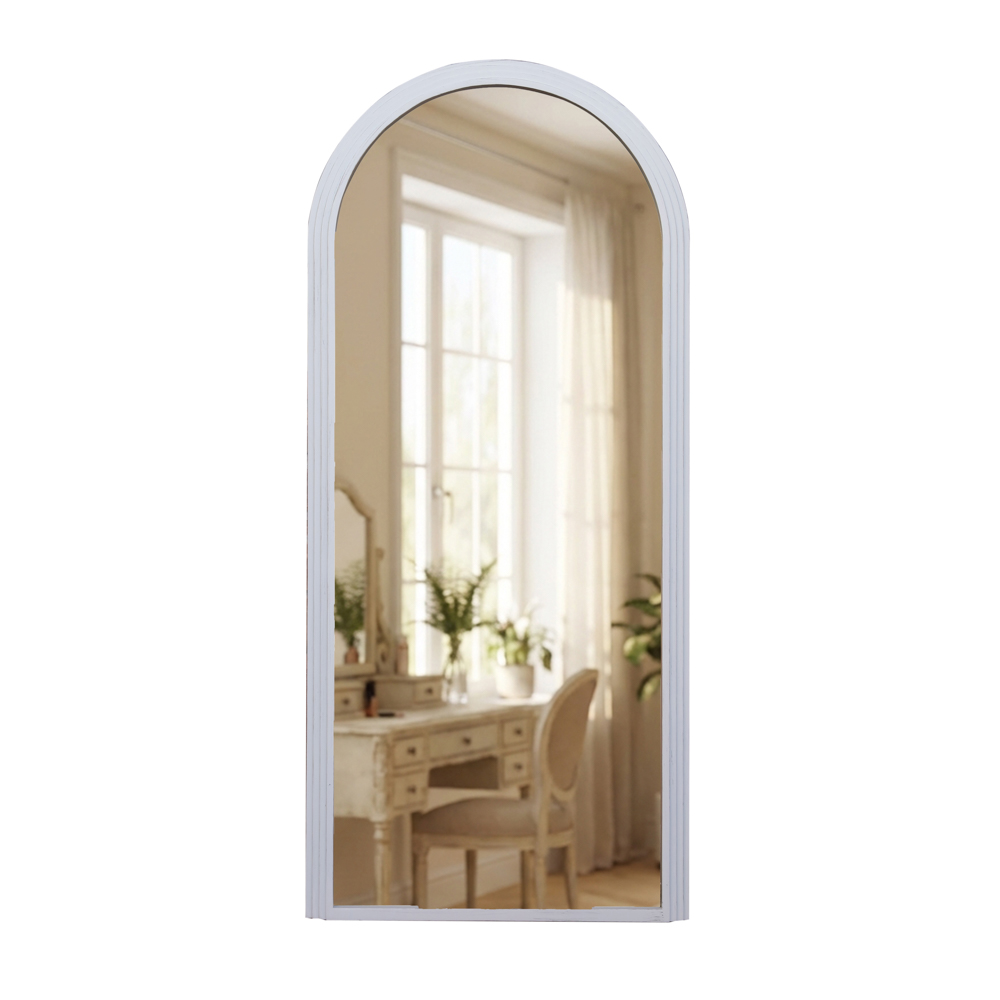 Stepped arched leaner mirror oyster  80x180cm