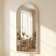 Stepped arched leaner mirror oyster  80x180cm