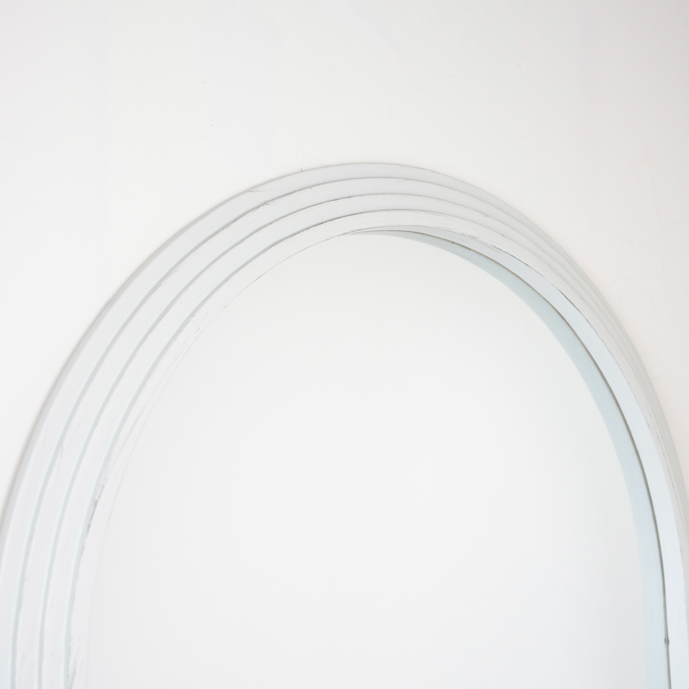 Stepped arched leaner mirror oyster  80x180cm