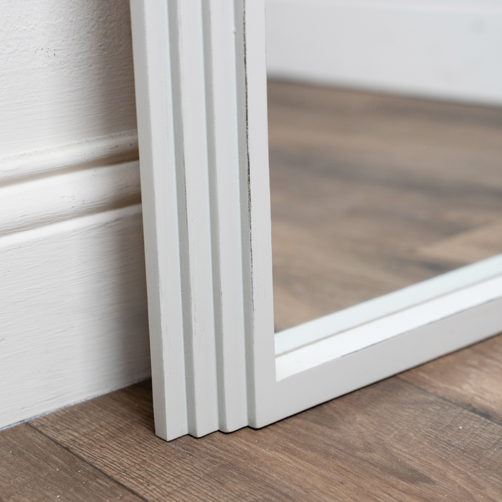 Stepped arched leaner mirror oyster  80x180cm