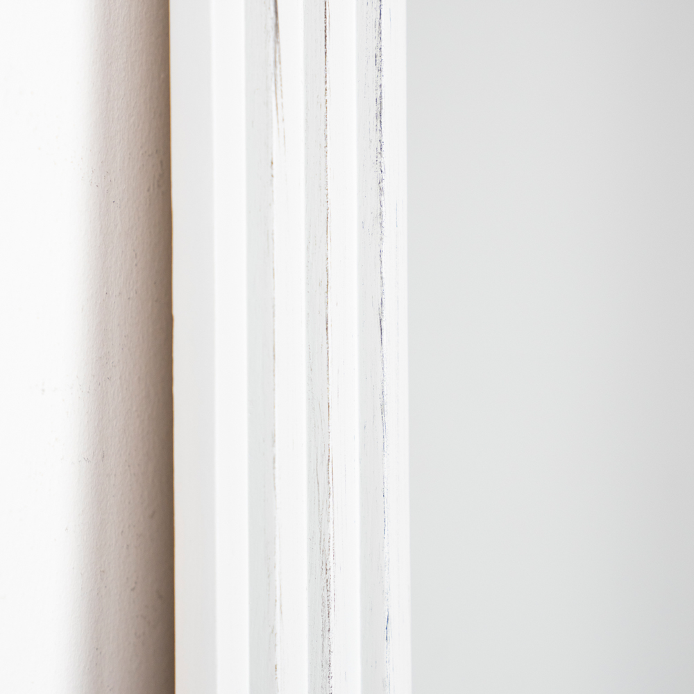 Stepped arched leaner mirror oyster  80x180cm