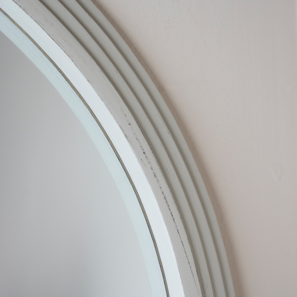 Stepped arched leaner mirror oyster  80x180cm