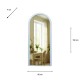 Stepped arched leaner mirror oyster  80x180cm