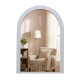 Stepped arched wall mirror oyster 70x100cm