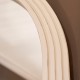 Stepped arched wall mirror oyster 70x100cm
