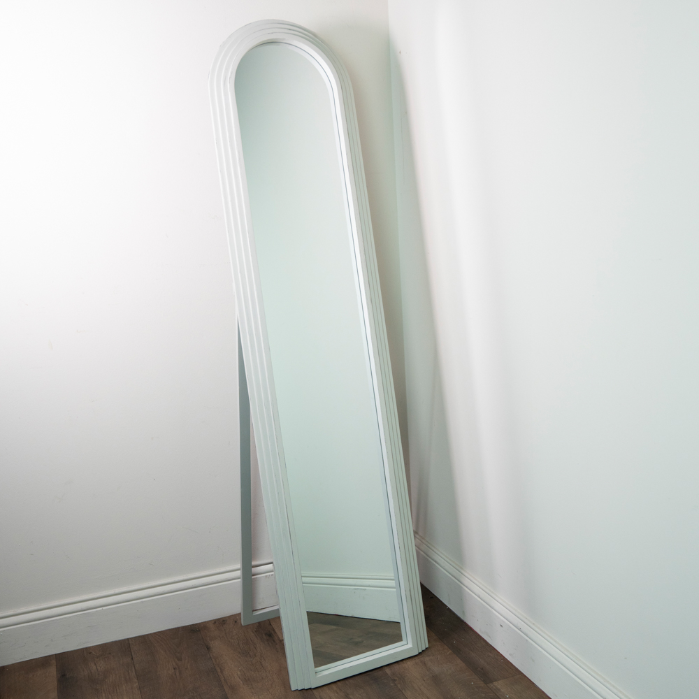 Stepped arched floorstanding mirror oyster 40x170cm