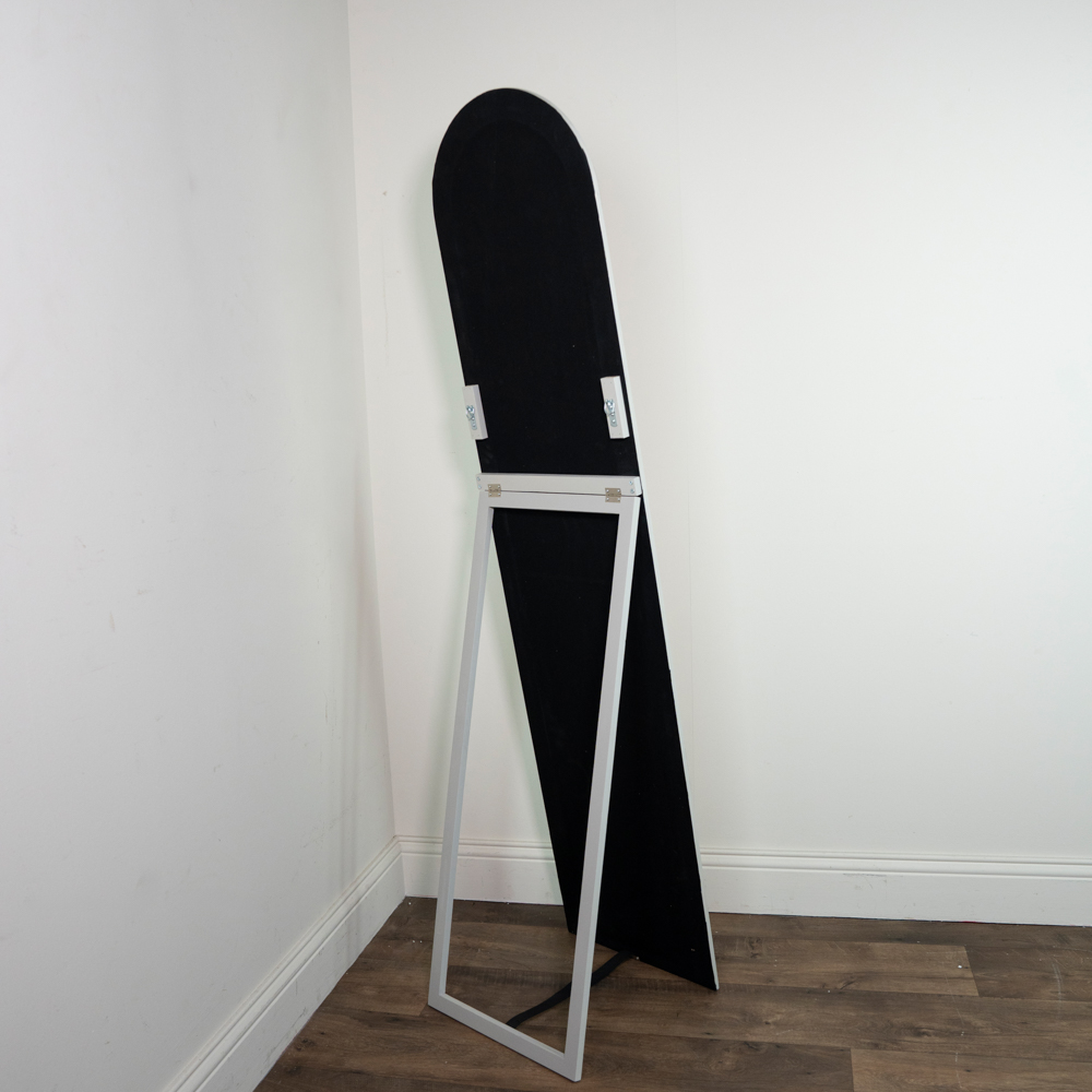Stepped arched floorstanding mirror oyster 40x170cm