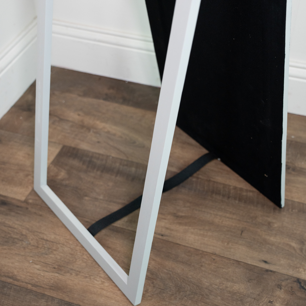 Stepped arched floorstanding mirror oyster 40x170cm