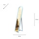 Stepped arched floorstanding mirror oyster 40x170cm