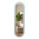 Stepped pill shape dressing mirror oyster 45x150cm