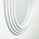 Stepped pill shape dressing mirror oyster 45x150cm