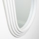 Stepped pill shape dressing mirror oyster 45x150cm