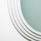 Stepped pill shape dressing mirror oyster 45x150cm