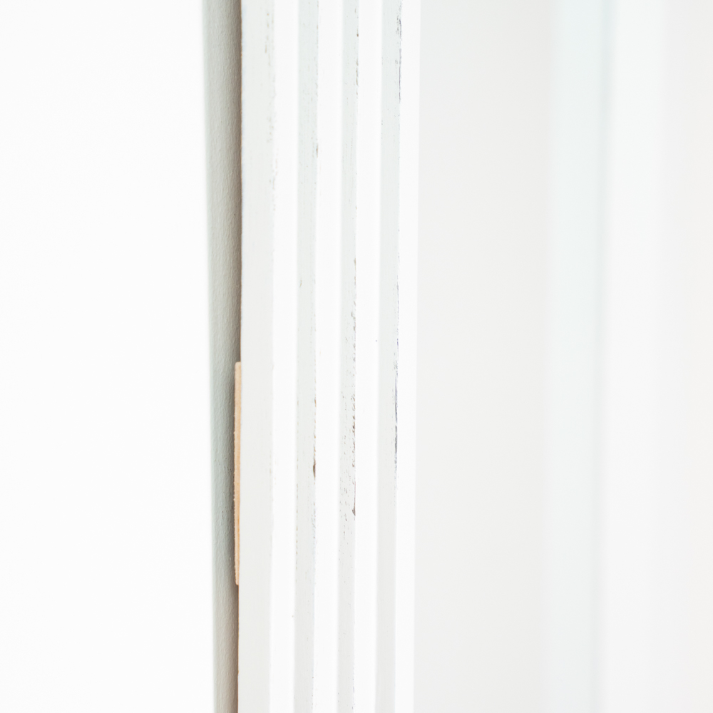 Stepped pill shape dressing mirror oyster 45x150cm