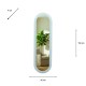 Stepped pill shape dressing mirror oyster 45x150cm