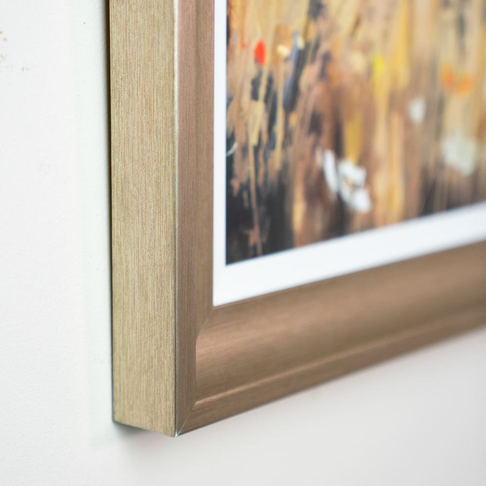 Framed print lake view 78x78cm