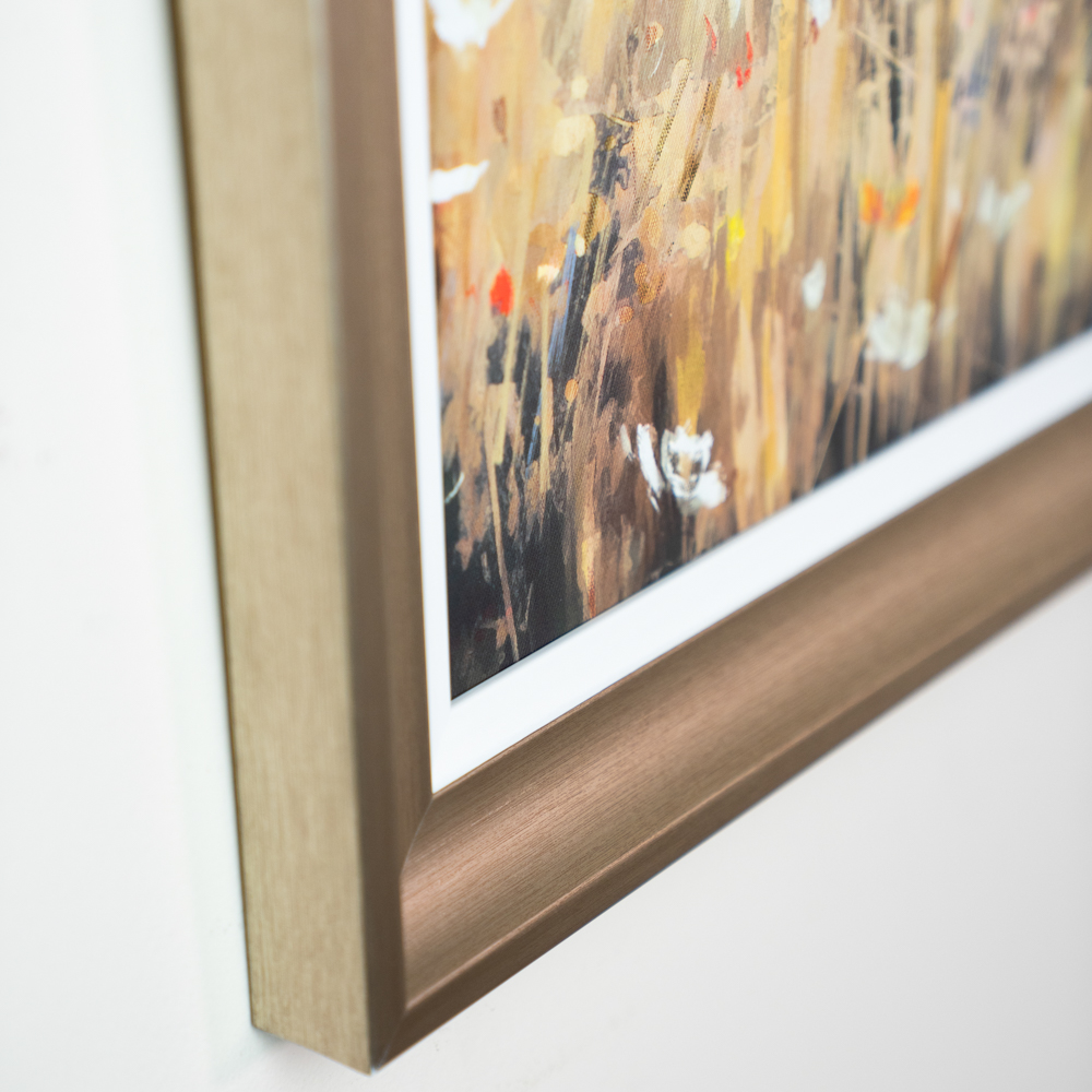 Framed print lake view 78x78cm