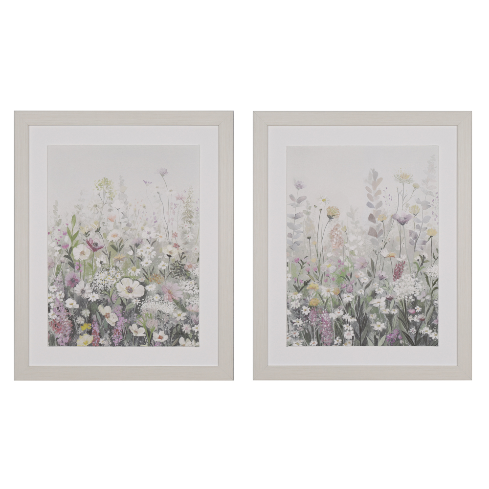 Framed print spring awakening/meadow dream 53x43cm 2 asst