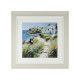 Framed print seaside cottage 60x60cm