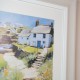 Framed print seaside cottage 60x60cm
