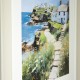Framed print seaside cottage 60x60cm