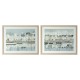 Framed print harbour life/dockside 40x50cm 2 asst