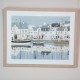 Framed print harbour life/dockside 40x50cm 2 asst