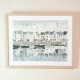 Framed print harbour life/dockside 40x50cm 2 asst