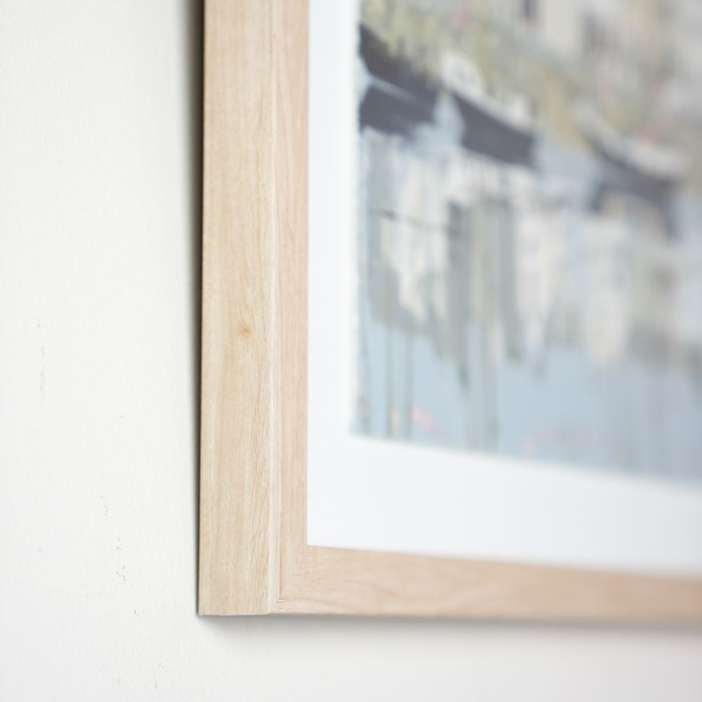 Framed print harbour life/dockside 40x50cm 2 asst