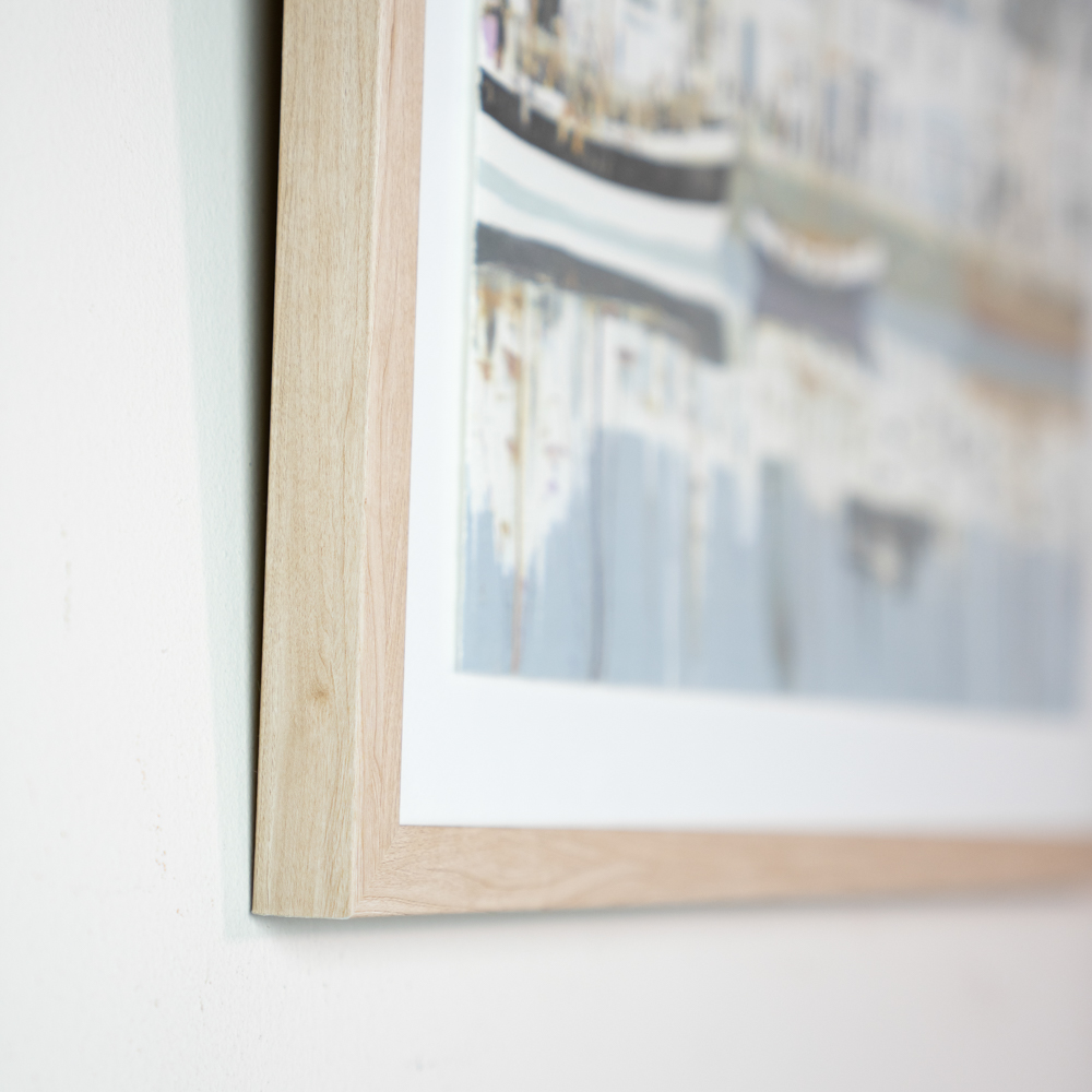 Framed print harbour life/dockside 40x50cm 2 asst