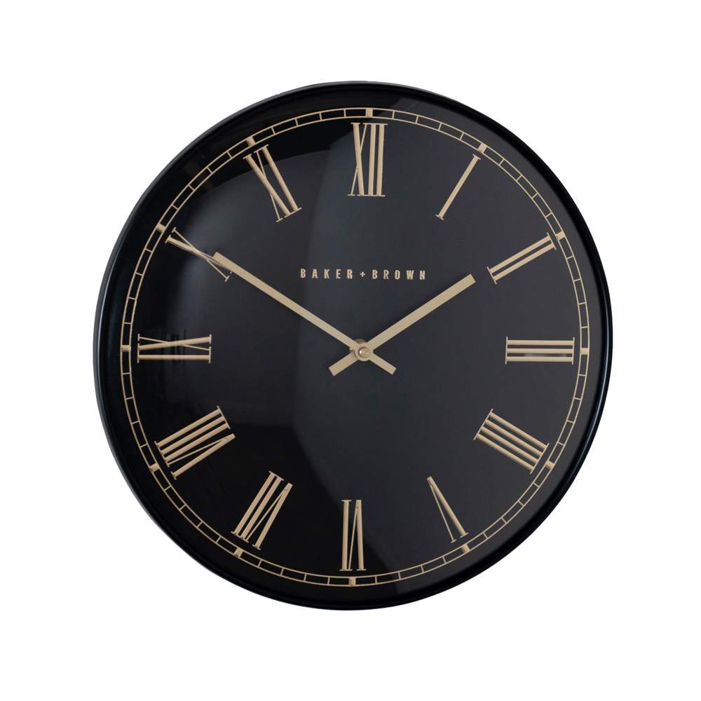 Pesaro wall clock gold/black 36cm