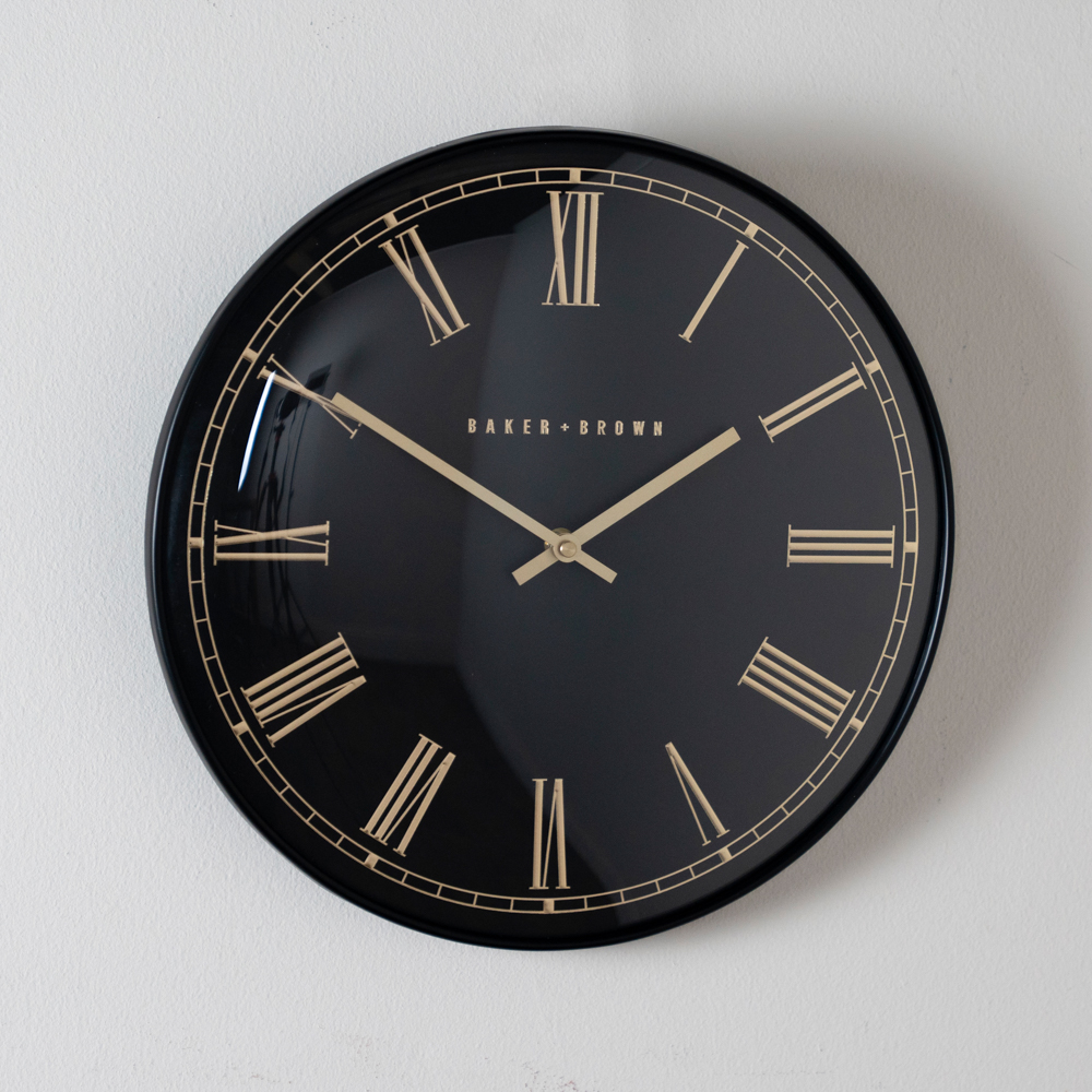 Pesaro wall clock gold/black 36cm