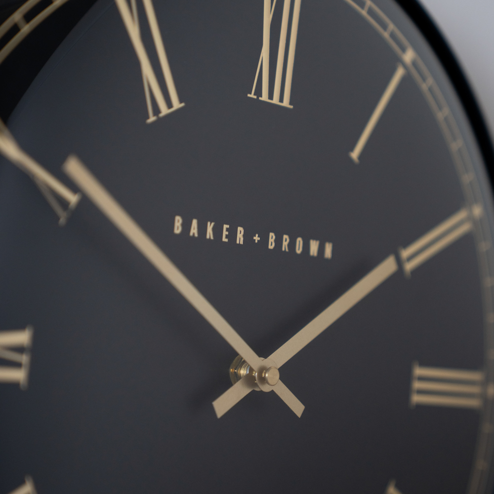 Pesaro wall clock gold/black 36cm