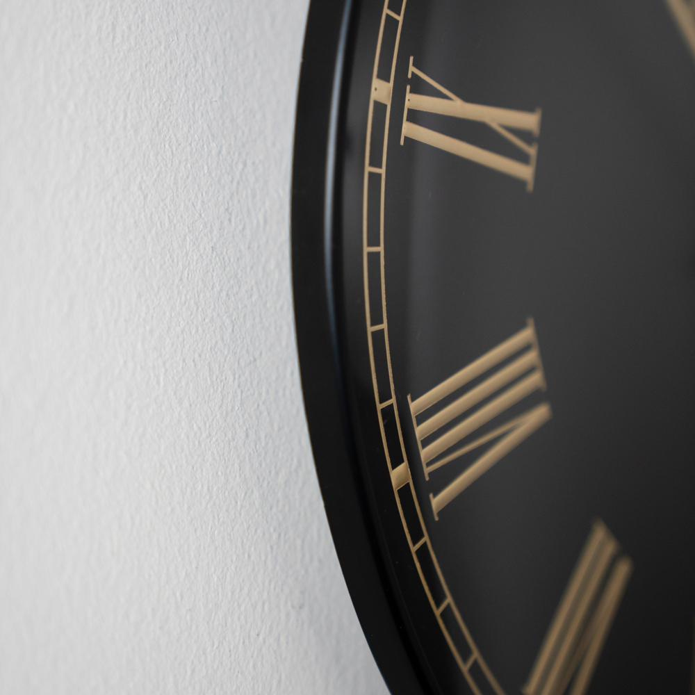 Pesaro wall clock gold/black 36cm